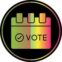 elecciones glifo debido color icono vector