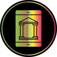 Mobile Banking Glyph Due Color Icon vector