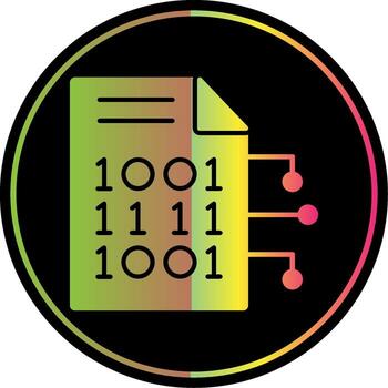 Encryption Data Glyph Due Color Icon vector