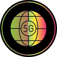 Global Glyph Due Color Icon vector