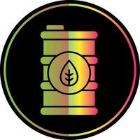 Eco Barrel Glyph Due Color Icon vector