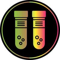 Test Tube Glyph Due Color Icon vector