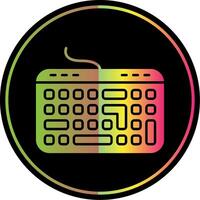 teclado glifo debido color icono vector