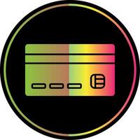 Credit Card Glyph Due Color Icon vector
