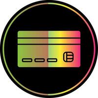 Credit Card Glyph Due Color Icon vector