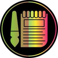Sketchbook Glyph Due Color Icon vector