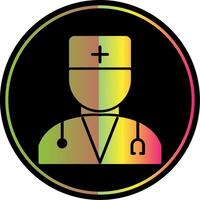 Doctor Glyph Due Color Icon vector