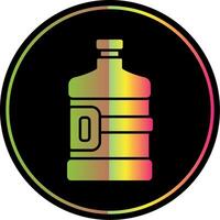 Water Flask Glyph Due Color Icon vector