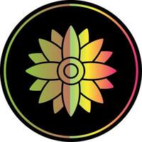 Sunflower Glyph Due Color Icon vector