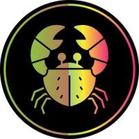 Crab Glyph Due Color Icon vector