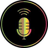 Voice Assistant Glyph Due Color Icon vector
