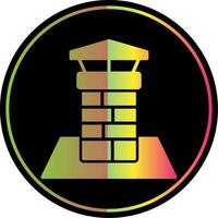 Chimneys Glyph Due Color Icon vector