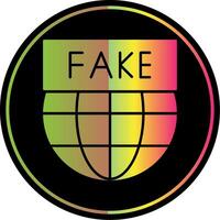 Fake News Glyph Due Color Icon vector