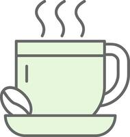 Coffee Green Light Fillay Icon vector