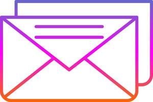 Email Line Gradient Icon vector