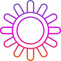 Sea Urchin Line Gradient Icon vector