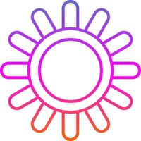 Sea Urchin Line Gradient Icon vector