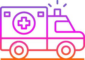 Ambulance Line Gradient Icon vector