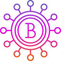 Cryptocurrency Line Gradient Icon vector
