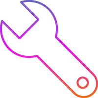 Wrench Line Gradient Icon vector