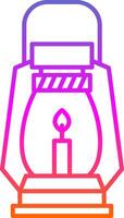 Gas Lamp Line Gradient Icon vector
