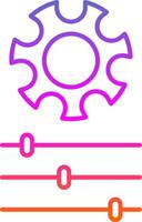 Gear Line Gradient Icon vector