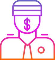 Bribe Line Gradient Icon vector