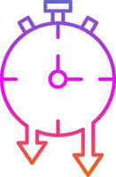 Timer Line Gradient Icon vector