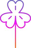 Clover Line Gradient Icon vector