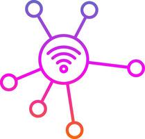 Network Line Gradient Icon vector