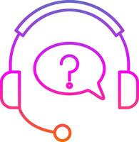 Help Line Gradient Icon vector