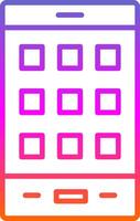 Mobile Phone Line Gradient Icon vector