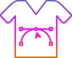 Shirt Design Line Gradient Icon vector