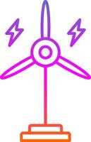 Eolic Turbine Line Gradient Icon vector