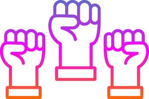 Protest Line Gradient Icon vector