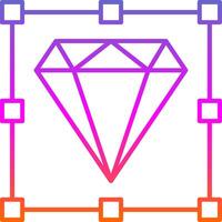 Diamond Line Gradient Icon vector