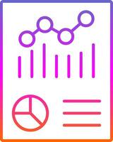 Graphical Report Line Gradient Icon vector