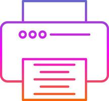 Printer Line Gradient Icon vector