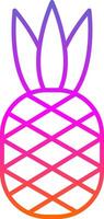 Pineapple Line Gradient Icon vector