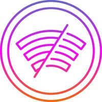 Disconnected Line Gradient Icon vector