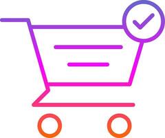 Checkout Line Gradient Icon vector