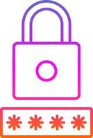 Security Pin Line Gradient Icon vector