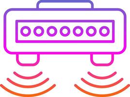 Motion Sensor Line Gradient Icon vector