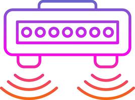 Motion Sensor Line Gradient Icon vector