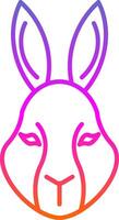 Rabbit Line Gradient Icon vector