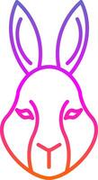 Rabbit Line Gradient Icon vector