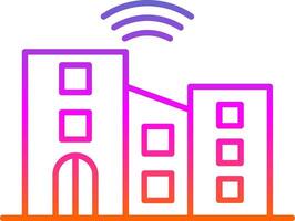 Smart City Line Gradient Icon vector