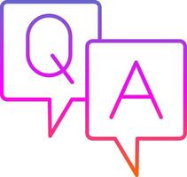 Question And Answer Line Gradient Icon vector