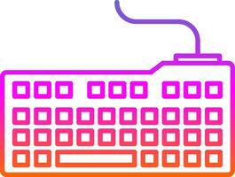 Keyboard Line Gradient Icon vector