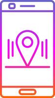 Location Line Gradient Icon vector